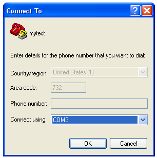 Connect To dialog box image